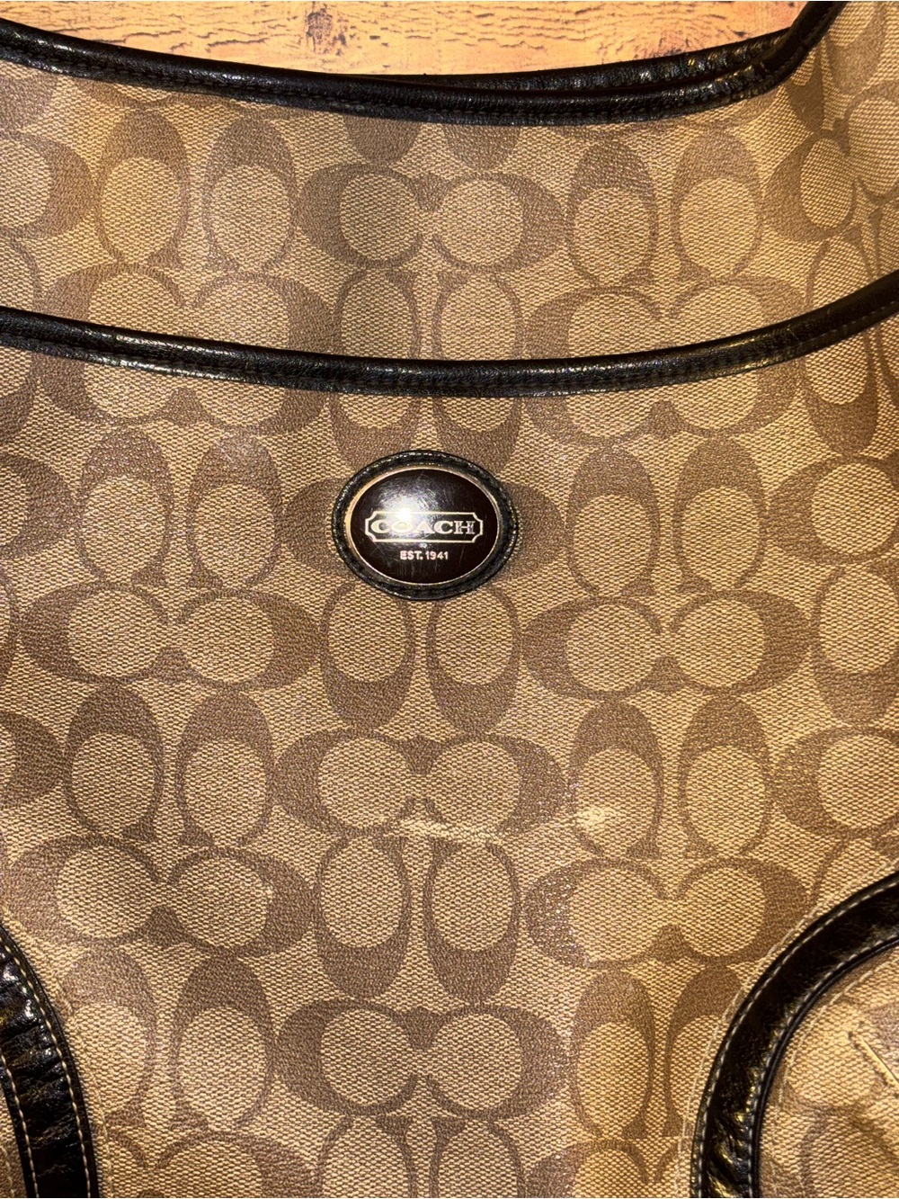 vintage Coach Peyton Signature Pocket Hobo / Shoulder Bag - Picture 4 of 13
